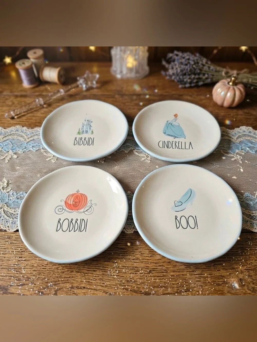 Rae Dunn Disney Princess Ceramic Plates